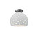 Perforated Medium Globe Semi-Flush (254|CER-6359-WHT-NCKL)