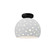 Perforated Medium Globe Semi-Flush (254|CER-6359-WHT-MBLK)