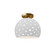 Perforated Medium Globe Semi-Flush (254|CER-6359-WHT-BRSS)