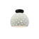 Perforated Medium Globe Semi-Flush (254|CER-6359-MAT-MBLK-LED1-700)