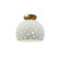 Perforated Medium Globe Semi-Flush (254|CER-6359-MAT-BRSS-LED1-700)