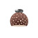 Perforated Medium Globe Semi-Flush (254|CER-6359-CLAY-NCKL-LED1-700)