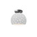 Perforated Small Globe Semi-Flush (254|CER-6357-WHT-NCKL-LED1-700)