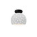 Perforated Small Globe Semi-Flush (254|CER-6357-WHT-MBLK)