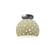 Perforated Small Globe Semi-Flush (254|CER-6357-VAN-NCKL-LED1-700)