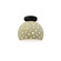 Perforated Small Globe Semi-Flush (254|CER-6357-VAN-MBLK-LED1-700)