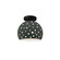 Perforated Small Globe Semi-Flush (254|CER-6357-PWGN-MBLK)