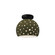 Perforated Small Globe Semi-Flush (254|CER-6357-MGRN-MBLK)