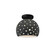 Perforated Small Globe Semi-Flush (254|CER-6357-GRY-MBLK)