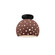 Perforated Small Globe Semi-Flush (254|CER-6357-CLAY-MBLK-LED1-700)
