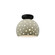 Perforated Small Globe Semi-Flush (254|CER-6357-CKC-MBLK-LED1-700)