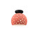 Perforated Small Globe Semi-Flush (254|CER-6357-BSH-MBLK)