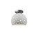 Perforated Small Globe Semi-Flush (254|CER-6357-BIS-NCKL-LED1-700)