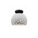 Perforated Small Globe Semi-Flush (254|CER-6357-BIS-MBLK)