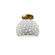Perforated Small Globe Semi-Flush (254|CER-6357-BIS-BRSS-LED1-700)
