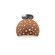 Perforated Small Globe Semi-Flush (254|CER-6357-ADOB-NCKL)