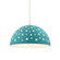 Perforated Dome 1-Light Pendant (254|CER-6257-RFPL-NCKL-BEIG-TWST)