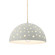 Perforated Dome 1-Light Pendant (254|CER-6257-MAT-NCKL-BEIG-TWST)