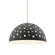 Perforated Dome 1-Light Pendant (254|CER-6257-GRY-NCKL-BEIG-TWST)