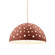 Perforated Dome 1-Light Pendant (254|CER-6257-CLAY-NCKL-BEIG-TWST)