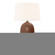 Tall Kava Portable w/ Fabric Shade (254|CER-2565-CLAY-WHTE)