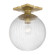 Orly 10'' Aged Brass Semi Flush Mount (205|ORY-1003-AG-CL)