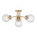 Coral 4-Light Semi-Flush in Warm Brass (128|6-3364-4-322)