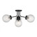 Coral 4-Light Semi-Flush in Matte Black (128|6-3364-4-89)