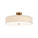 Genova 24'' LED Low-Profile Drum Semi-Flush (254|FAB-9302-CREM-BRSS)