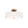 Genova 18'' LED Low-Profile Drum Semi-Flush (254|FAB-9301-WHTE-BRSS)