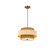 Narberth 18'' 3-Light Layered Fabric and Natural Rope Pendant (254|FAB-9027-CREM-BRSS)