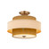 Narberth 18'' 3-Light Layered Fabric and Natural Rope Semi-Flush (254|FAB-9021-CREM-BRSS)