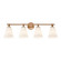 Bolzano 4-Light Bath Bar (254|FSN-8344-OPAL-BRSS)