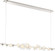 Petaluma 63'' Linear Chandelier in Soft Silver with Etched and Clear Glass Flowers (279|BBL 5308SS-ECG)