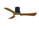 Corke 44 inch Indoor/Outdoor Smart Ceiling Fan with LED CCT Select Light Kit - Black with Koa Blades (90|FPD6644BLK)