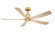 Kute5 52 inch Indoor/Outdoor Smart Ceiling Fan - Brushed Satin Brass with Natural blades (90|FPD5534BSN)
