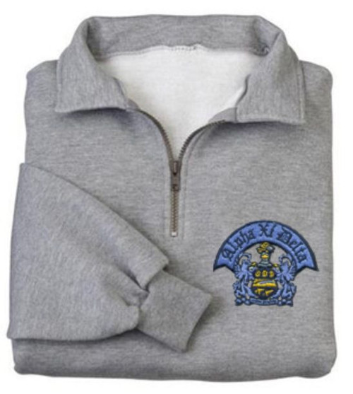 DISCOUNT-Fraternity & Sorority Greek Emblem 1/4 Zip Pullover