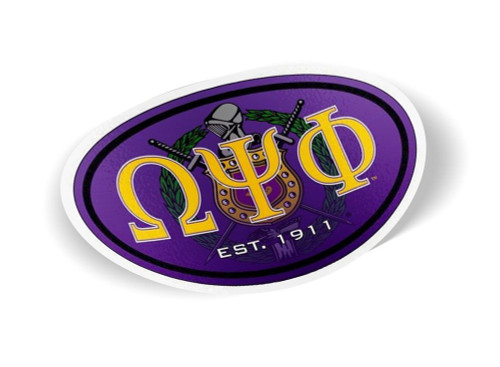 Omega Psi Phi Color Oval Decal