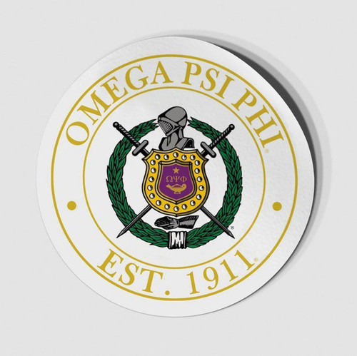 Omega Psi Phi Circle Crest - Shield Decal