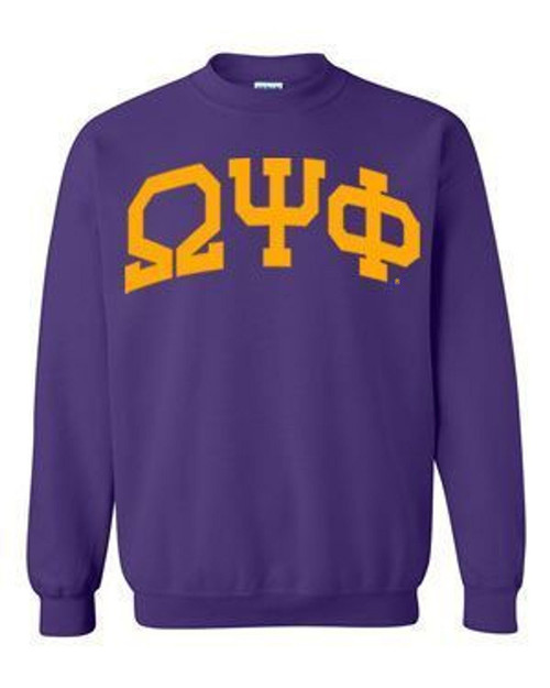 Omega Psi Phi Greek Lettered Arch Crewneck Sweatshirt