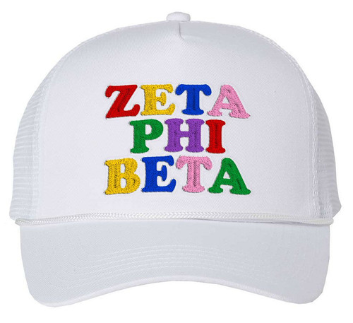 Zeta Phi Beta Rainbow Trucker Hat