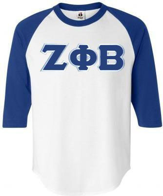 DISCOUNT-Zeta Phi Beta Lettered Raglan Shirt