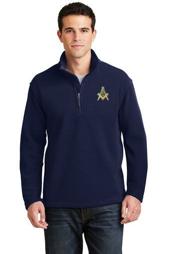 DISCOUNT-Mason / Freemason Emblem 1/4 Zip Pullover