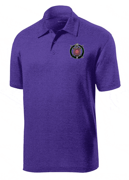 DISCOUNT-Omega Psi Phi Crest - Shield Emblem Polo