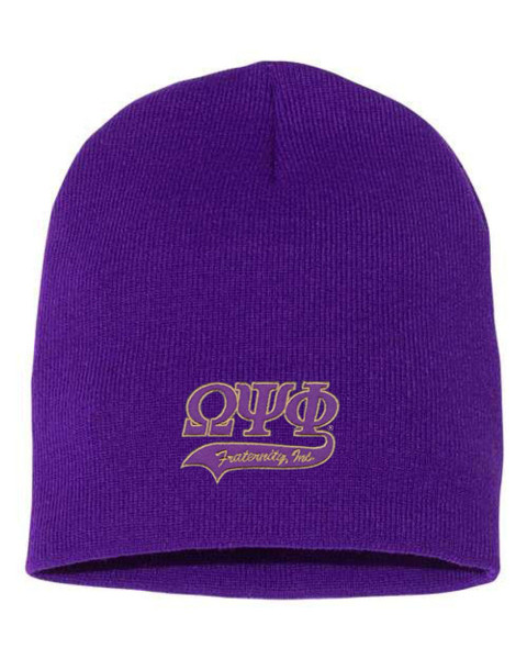 Omega Psi Phi Letter Tail Beanie