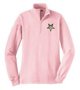 DISCOUNT-Order Of Eastern Star  Crest - Shield Patch 1/4 Zip Pullover