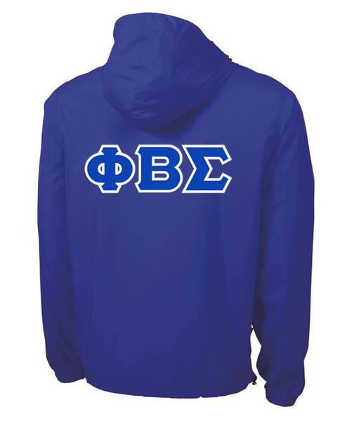 Phi Beta Sigma Tackle Twill Lettered Pack N Go Pullover