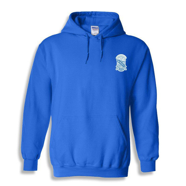 DISCOUNT-Phi Beta Sigma Crest - Shield Emblem Hooded Sweatshirt