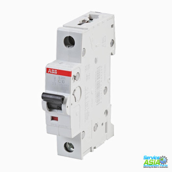 ABB S201-C10 Circuit Breaker, 1-P, 10A/277VAC, C, UL1077 Recognized, 6KAIC, DIN Mount