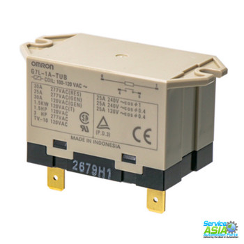 OMRON G7L-1A-TUB 100/120VAC RELAY. Panel Mount Non-Latching Relay - SPNO, 120V ac Coil, 30A Switching Current
